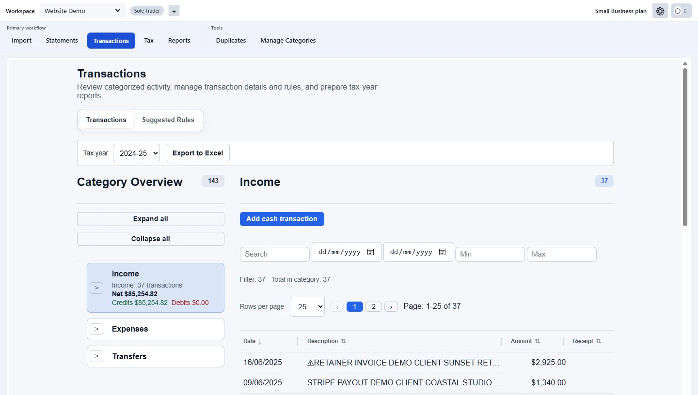 Simple Bas Simple BAS prep workflow - Tax Tidy